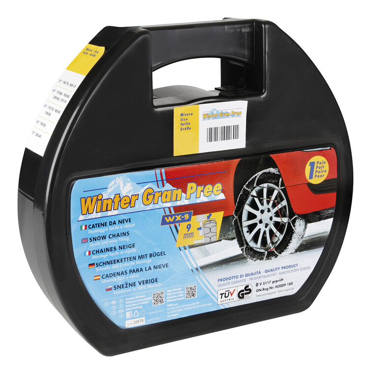 Gran Pree sneeuwkettingen 9mm Volkswagen Golf Sportsvan vanaf 2014 voor bandenmaat 205/55R16