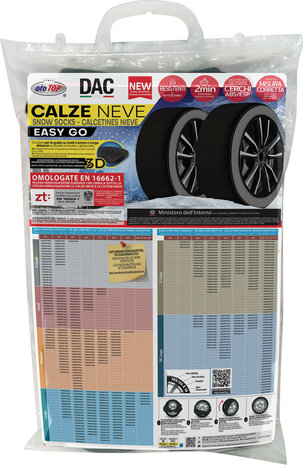 DAC sneeuwsokken Peugeot 5008 2017 t/m 2020 voor bandenmaat 235/50R19